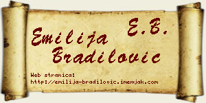Emilija Bradilović vizit kartica